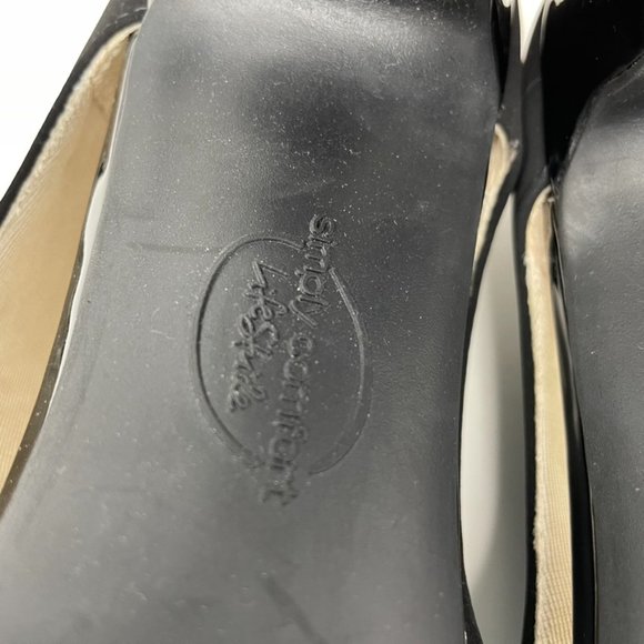 Life Stride Womens Black Vegan Suede Comfort Heel Slip On Peep toe Pumps 9.5 - Picture 10 of 11